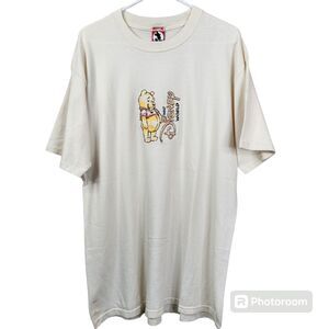 Vintage Mickey Inc Embroidered Winnie The Pooh Frontside Oversized Tee Medium